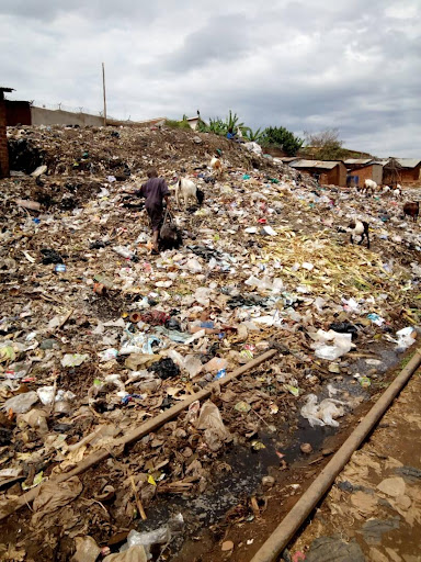 Rubbish dump in Kampala Slums